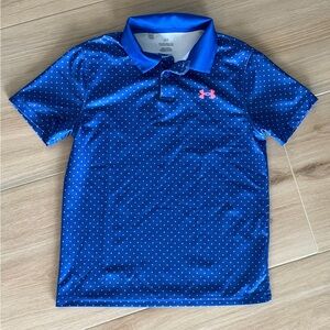 Under Armour Kids Blue Polka Dot Polo
